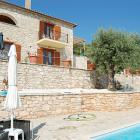 Rural air-conditioned stone villa with private pool and panoramic views sleeps 8